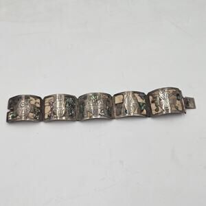 1940's Diaz Santoyo CJB Mexican Sterling Silver Bracelet 25 Grams FOR REPAIR